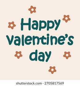 Valentins Schablonendesign mit Liebeselement und modernem Stil. Bearbeitbare Datei 