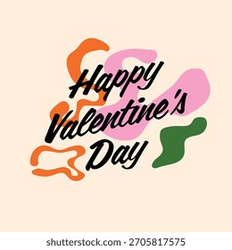 Valentine's tempalte design with love element and modern style. Editable file 