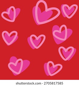 Valentine's tempalte design with love element and modern style. Editable file 