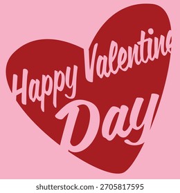 Valentins Schablonendesign mit Liebeselement und modernem Stil. Bearbeitbare Datei 