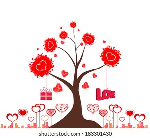 Valentines with tree heart