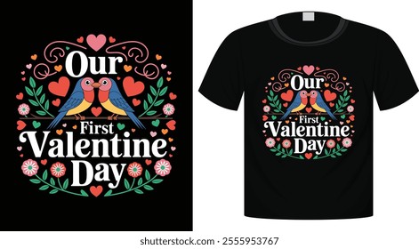 Valentine's T-Shirt Design For Print Ready