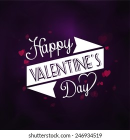 Valentines  typographic background. Light background.Retro design. Happy Valentines Day.