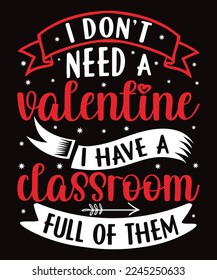 
Valentines Typography day T shirt Design.