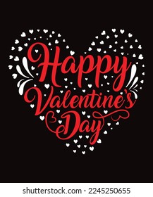 
Valentines Typography day T shirt Design.