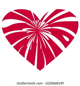 Valentines typography, with love icon set in line art style,  Vector illustration