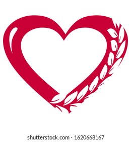 Valentines typography, with love icon set in line art style,  Vector illustration