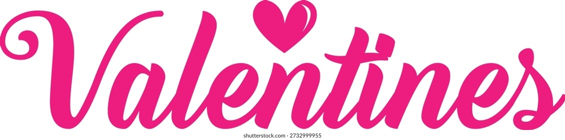 Texto de tipografía de San Valentín sobre fondo aislado transparente blanco liso para tarjeta, camisa, sudadera con capucha, sudadera, ropa, etiqueta, taza, icono, cartel o insignia