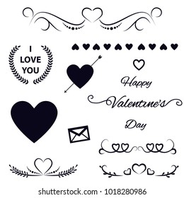 Valentine's Vector Doodle Set