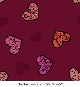 Valentine's vector seamless background