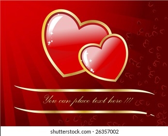 Valentine's or wedding day vector card with empty space for your text.