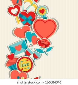 Valentine's and Wedding seamless pattern.