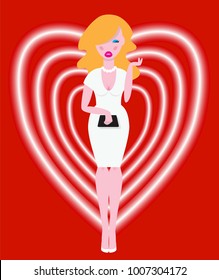 Valentine's_Woman. Vector illustration