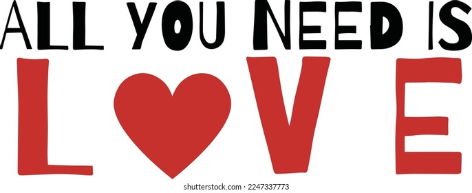 Valentinesday text vector, romantic sign,