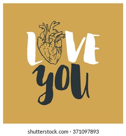 Valentines`s day card.