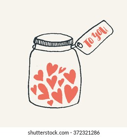 Valentines`s day card.