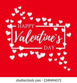 Valentines`s day greeting card. Suitable for template. Vector illustration.