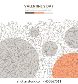 Valentineys Day Doodle Website Template Design
