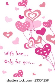 Valentin`s day card.