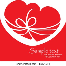 Valentin`s Day card with hearts