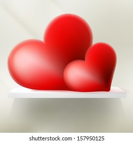Valentin`s Day Card With Hearts. And also includes EPS 10 vector
