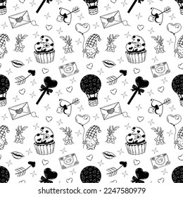 Valentin's day love seamless pattern 