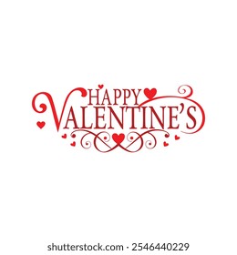 Ilustração vetorial de tipografia do dia de Valentin