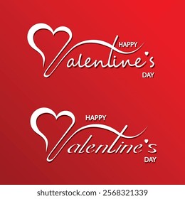 Valentin's day vector typography design. Illustration, wallpaper, flyer, poster