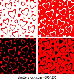 valentin's seamless ornament with hearts