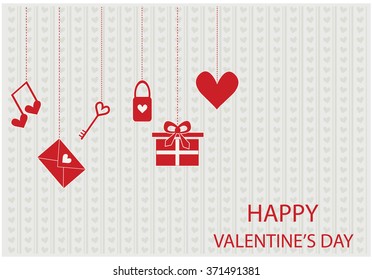 Valentnes Day card or background. Vector illustration.