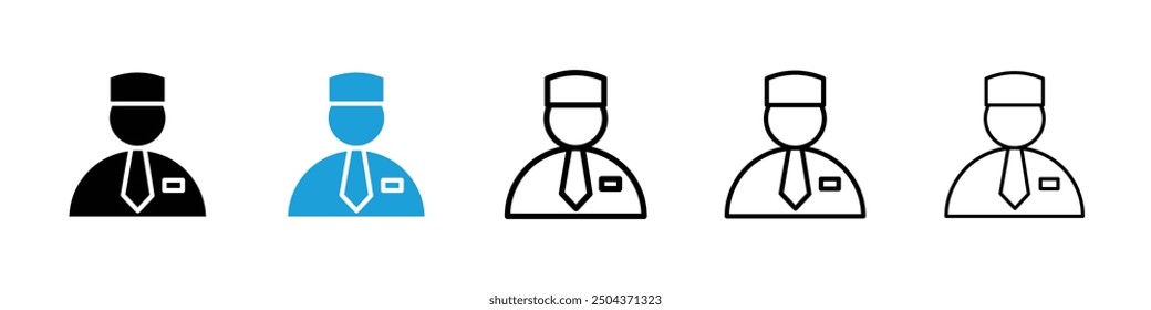 Valet icon in black and blue colors