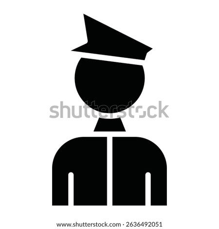 Valet icon Flat outline fill black and white