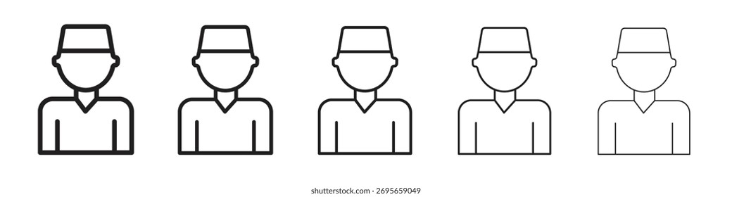 Valet icono logo set concepto Ilustración vectorial de stock.