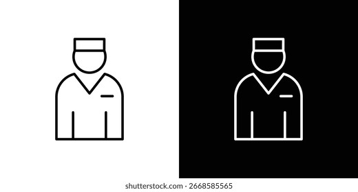 Icono de valet Ilustración vectorial - iconos de vector de estilo negro de alta calidad