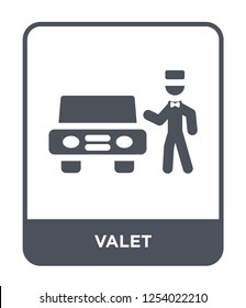 valet icon vector on white background, valet trendy filled icons from Hotel and restaurant collection, valet simple element illustration