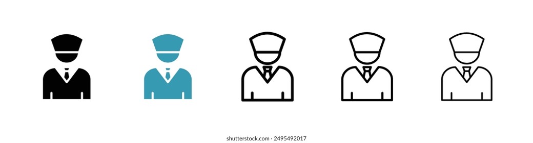 Valet line icon vector set.