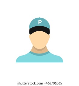 Valet parking icon in flat style isolated on white background