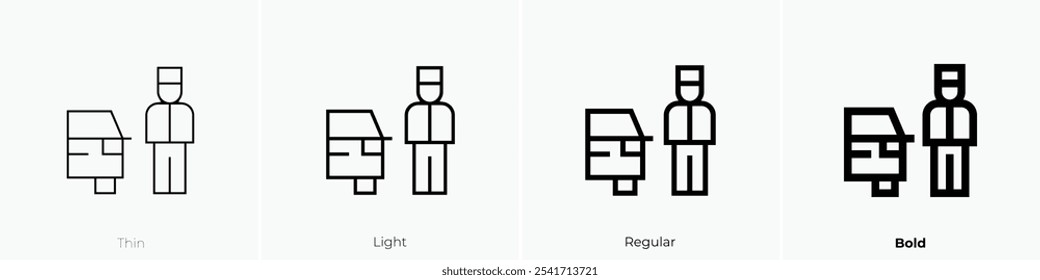 valet parking icon. Thin, Light Regular And Bold style design isolated on white background