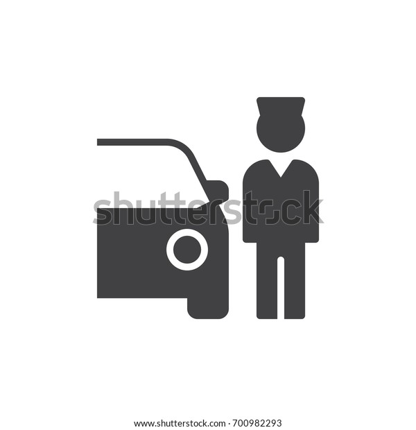 Valet Parking icon vector, filled flat sign,\
solid pictogram isolated on white. Symbol, logo illustration. Pixel\
perfect vector graphics