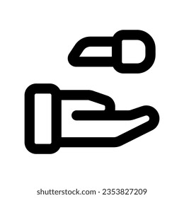 valet parking, valet, key, security, doorman line icon