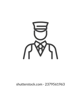 Valet Parking line icon. linear style sign for mobile concept and web design. Hotel parking service outline vector icon. Symbol, logo illustration. Vector graphics