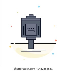 valet, parking, service, hotel, valley Flat Color Icon Vector