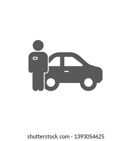 Valet Parking Vector Icon Concept, Isolated On White Background