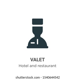 Valet Vector Icon On White Background. Flat Vector Valet Icon Symbol Sign From Modern Hotel And Restaurant Collection For Mobile Concept And Web Apps Design.