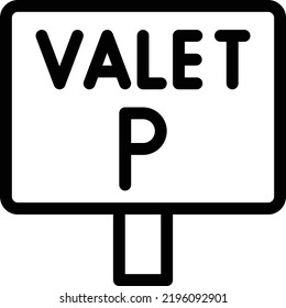 valet Vector illustration on a transparent background. Premium quality symmbols. Thin line vector icons for concept and graphic design. 
