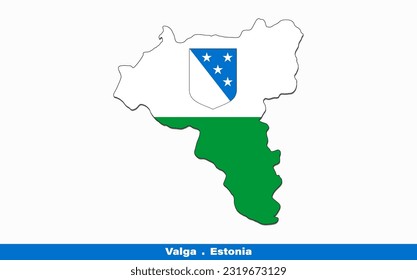 Bandera de Valga - Condados de Estonia (Vector)