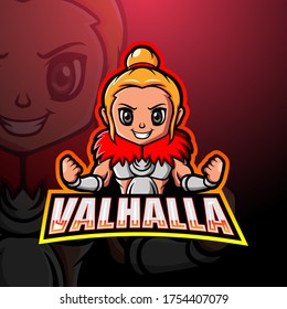 Valhalla mascot esport logo design