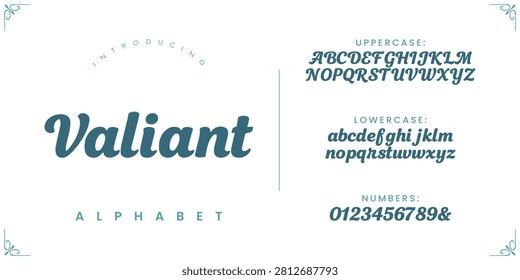 Valiant Elegant Script Font for Modern Branding and Classic Graphic Design Projects