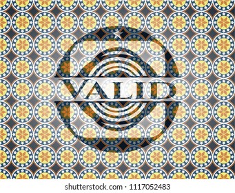 Valid arabesque emblem. arabic decoration.