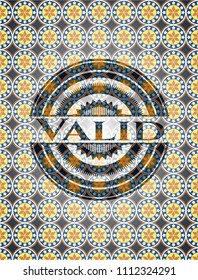  Valid arabesque style emblem. arabic decoration.